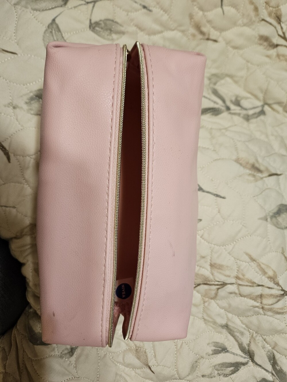 Pink Women's Cosmetic Pouch - Soft Faux Leather